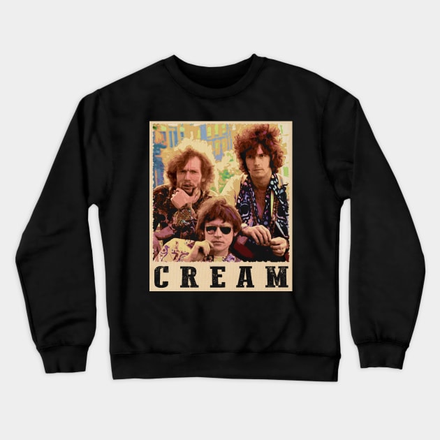 Disraeli Gears Adventure - Rev Up the Nostalgia on a Creams T-Shirt Crewneck Sweatshirt by Skateboarding Flaming Skeleton